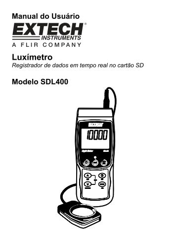 Manual do Usuário Luxímetro - Extech Instruments