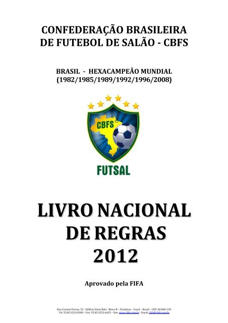 Livro de Regras 2012 - Futebol