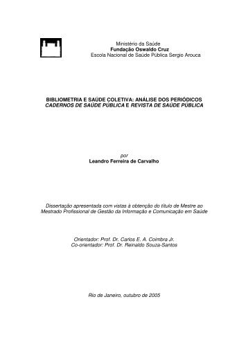 Texto completo - Arca - Fiocruz