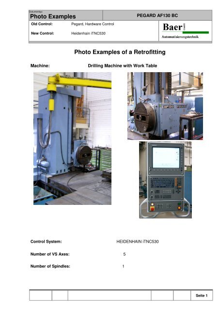 Example Pictures Of A Retrofitting Pdf File Baer Gmbh