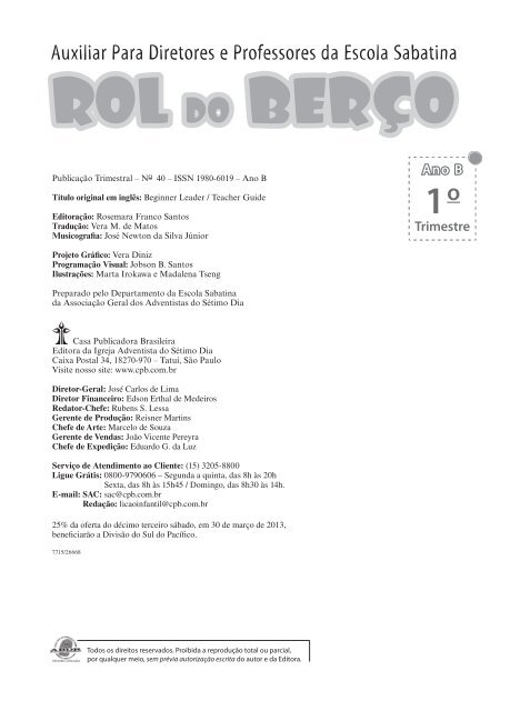 Rol do Berço - Casa Publicadora Brasileira