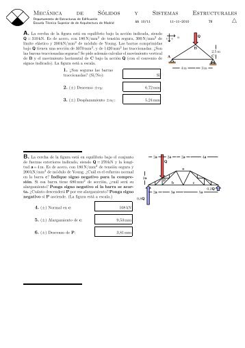 Test 8. Estructuras trianguladas - Escuela Técnica Superior de ...