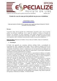 Estudo de caso de uma perícia judicial em processo trabalhista - IPOG