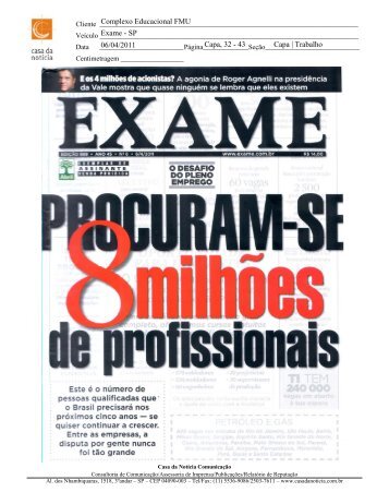 Procuram-se 8 milhões de profissionais - Fmu