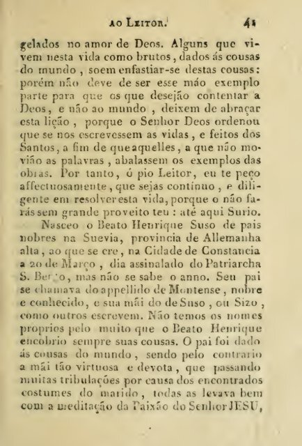 Vida do Beato Henrique Suso, da ordem dos Pregadores, traduzida ...