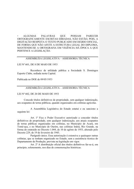 Leiord1953 - Assembléia Legislativa do Estado do Pará - Governo ...