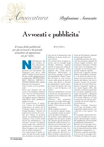 Avvocati e pubblicità - Cassa Forense