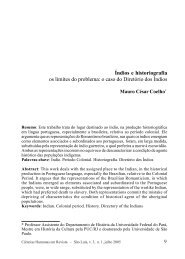 Índios e historiografia. Os limites do problema - Nucleo de ...