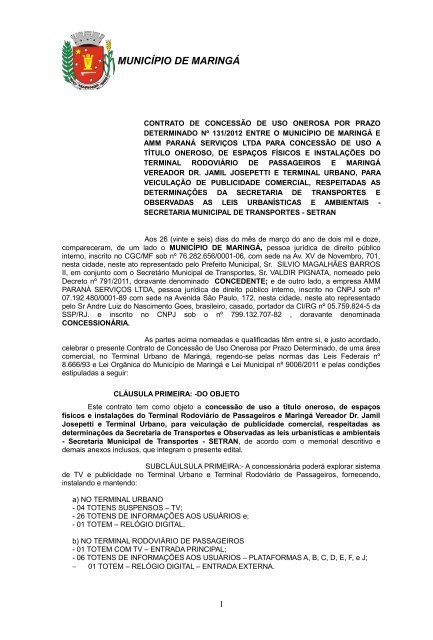 Contrato nº 131/12 - AMM PARANA - Maringá