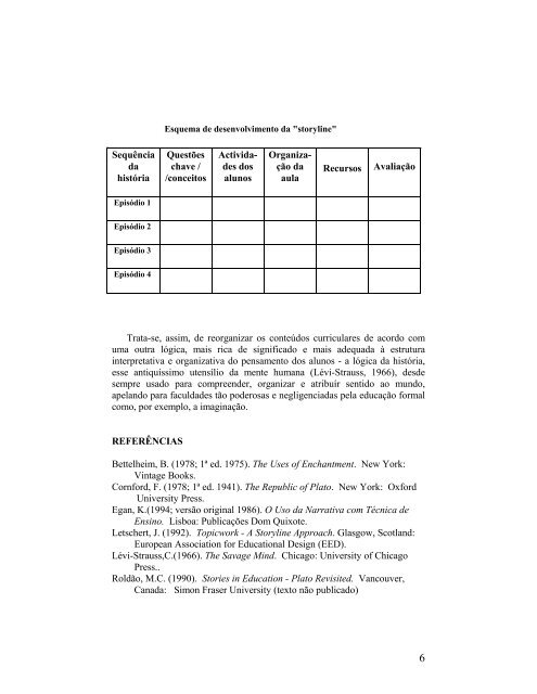 As histórias em educação - a função mediática da narrativa. - Ierg