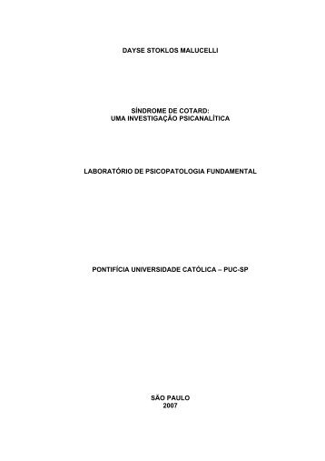 Texto Completo em PDF - Laboratório de Psicopatologia Fundamental