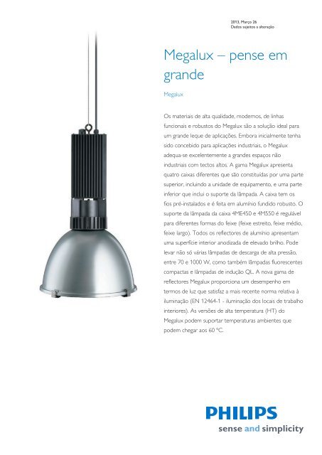 Product Familiy Leaflet: Megalux - Philips