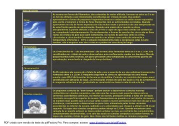 Tipos de Nuvens - Aeroclube de Bebedouro