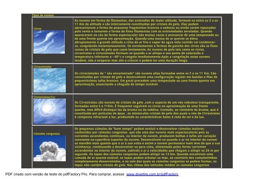 Tipos de Nuvens - Aeroclube de Bebedouro