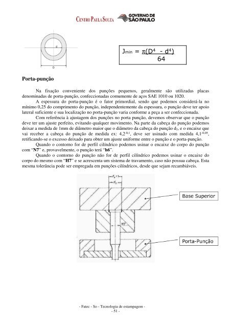 TECNOLOGIA DE ESTAMPAGEM 1 Corte - Faculdade de ...