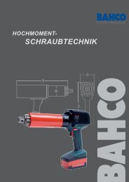 Hochmomentschraubtechnik - Bahco