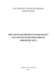 17 - prevalência de dor músculo-esquelética em pacientes no pós ...