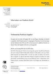 Verbessertes PostAuto-Angebot - Info PostAuto Zürich [PDF, 481