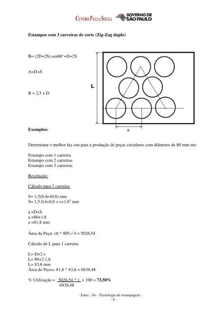 Tecnologia de Estampagem - Trabalho Prático e Anexos