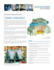 TURBINE CONDENSERS - Balcke-Dürr