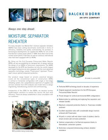 Moisture Separator Reheaters -  Balcke-Dürr