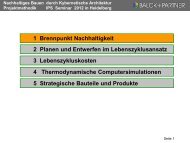 Nachhaltiges Bauen durch Kybernetische ... - balck + partner