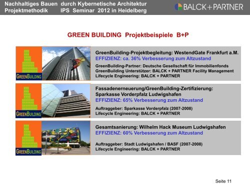 Nachhaltiges Bauen durch Kybernetische ... - balck + partner