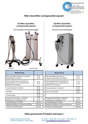 Matrx Quantiflex Lachgassedierungsset - Baldus Medizintechnik ...