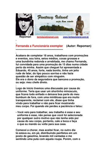 Fernanda a Funcionária exemplar (Autor: Repoman ... - fantasy island