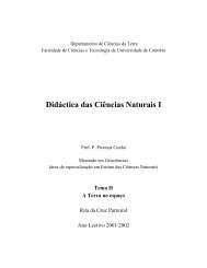 Didáctica das Ciências Naturais I - Universidade de Coimbra