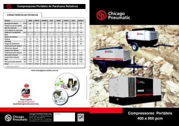 Compressores Portáteis 400 a 950 pcm