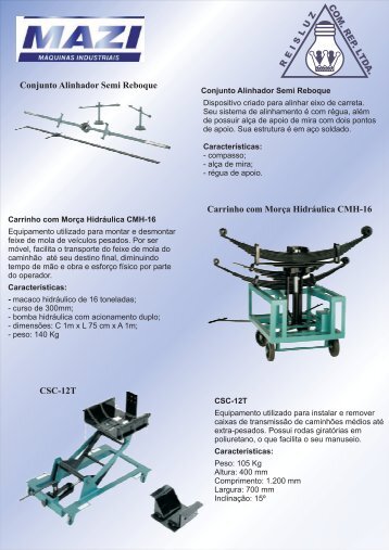 COM. REP. LTD A. Conjunto Alinhador Semi Reboque Carrinho ...