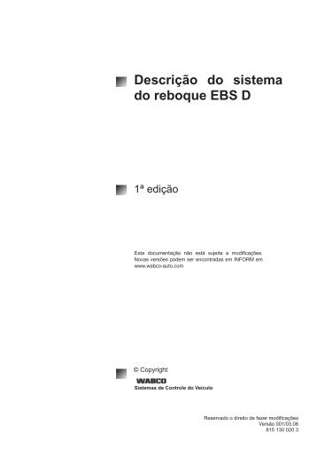 Descrição do sistema do reboque EBS D - INFORM - WABCO