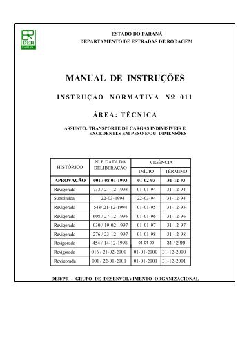 MANUAL DE INSTRUÇÕES - Guia do Transportador