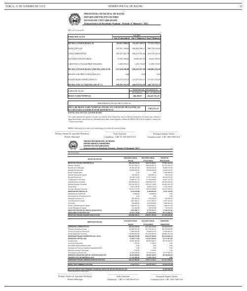 Seção I Gabinete do Prefeito - Prefeitura Municipal de Bauru ...