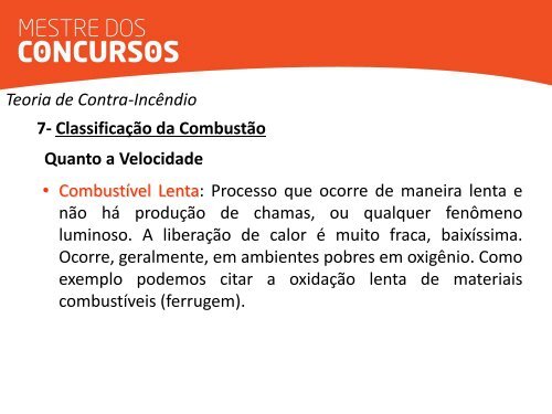 Prevenção e Combate a Incêndio - Mestre dos Concursos