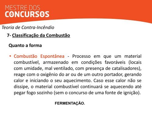 Prevenção e Combate a Incêndio - Mestre dos Concursos