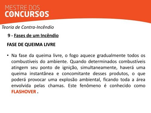 Prevenção e Combate a Incêndio - Mestre dos Concursos