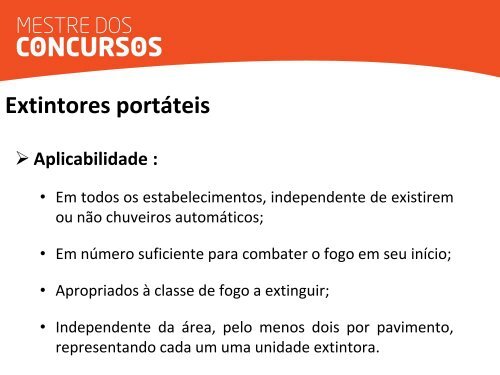 Prevenção e Combate a Incêndio - Mestre dos Concursos