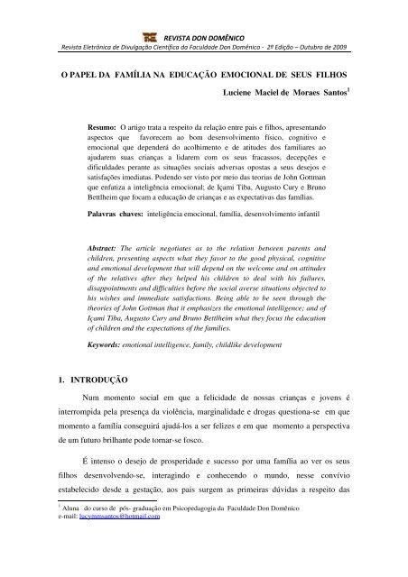 O papel da família na educação emocional de seus filhos