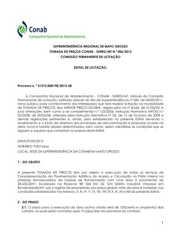 Download do Arquivo PDF - Conab