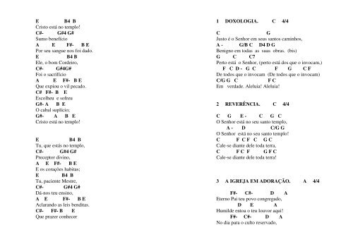 Alvo Mais Que A Neve - Cifra, PDF