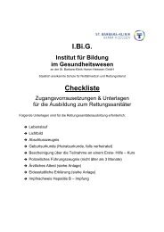 Checkliste RS 2010 - St. Barbara-Klinik Hamm-Heessen GmbH