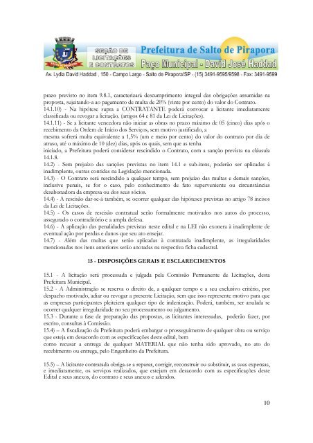 1 edital de licitação tomada de preços nº - Prefeitura Municipal de ...