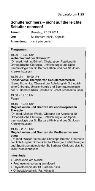 gesu n dh eitszen tru m - St. Barbara-Klinik Hamm-Heessen GmbH