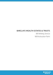 BARCLAYS WEALTH ESTATES & TRUSTS