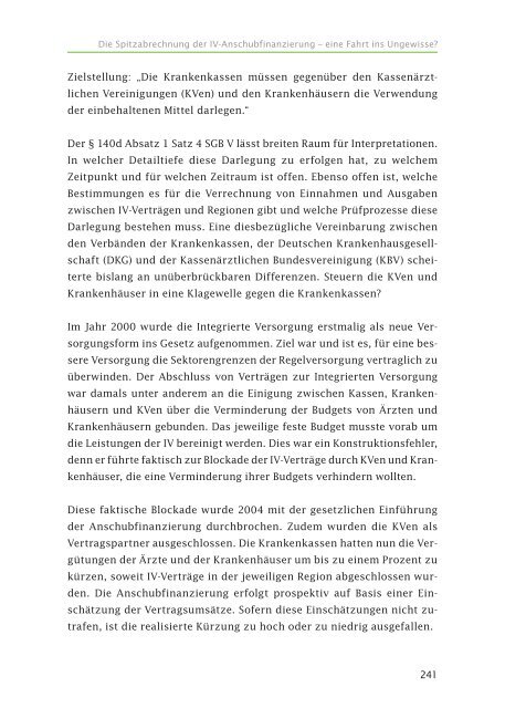 Die Spitzabrechnung der IV-Anschubfinanzierung - Barmer GEK