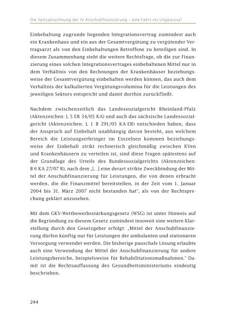 Die Spitzabrechnung der IV-Anschubfinanzierung - Barmer GEK