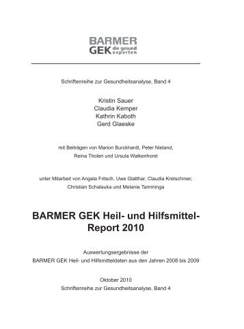 Heil- und Hilfsmittel-Report 2010 - Barmer GEK