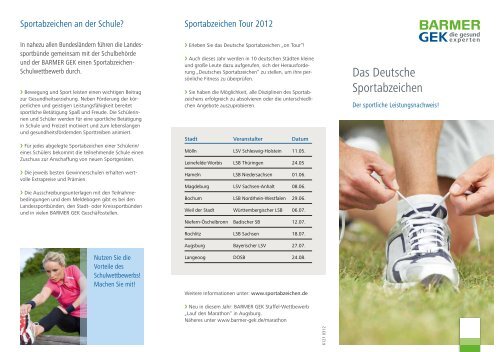 Das Deutsche Sportabzeichen - Barmer GEK